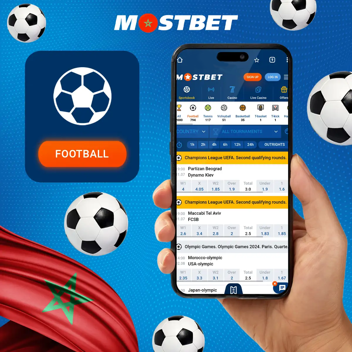 الرهان على كرة القدم في Mostbet المغرب